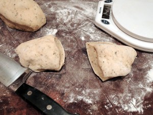 cutting dough