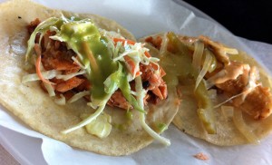 chicken and fish taco